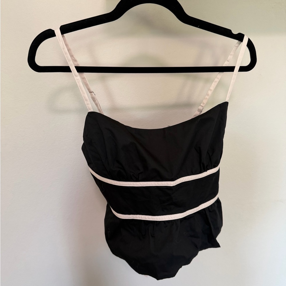 Princess Polly Black and White Bandeau Top